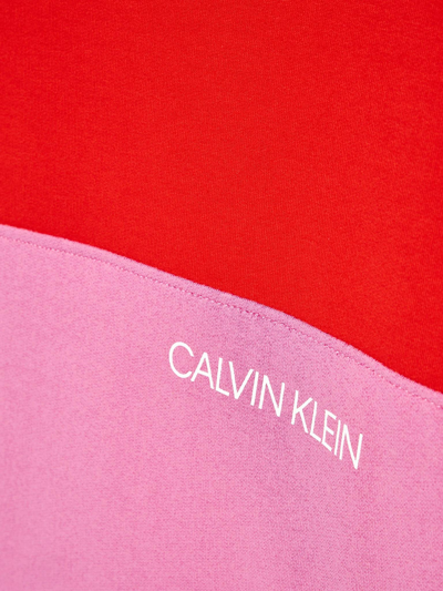 Calvin Klein Junior Fuchsia Sweatshirt With Red Band In Fucsia