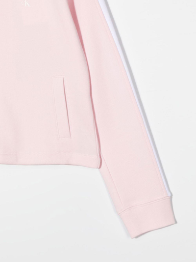 Shop Calvin Klein Junior Two-tone Sweatshirt In Rosa