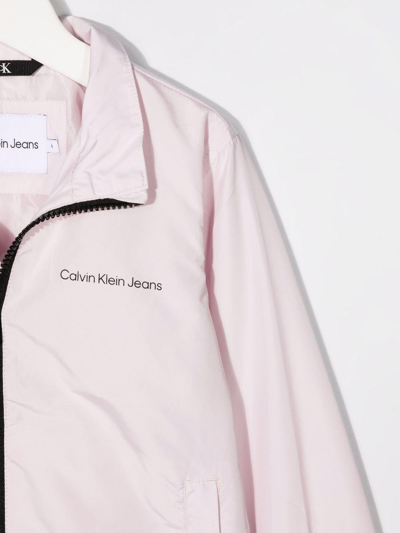 Shop Calvin Klein Junior Windproof Jacket In Rosa