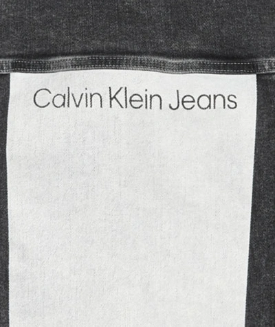 Shop Calvin Klein Junior Black Denim Jacket In Nero
