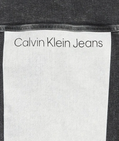 Calvin Klein Junior Black Denim Jacket In Nero