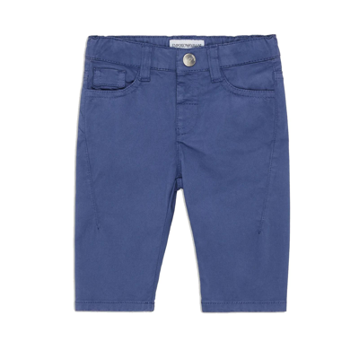 Shop Armani Junior Five-pocket Trousers In Blu