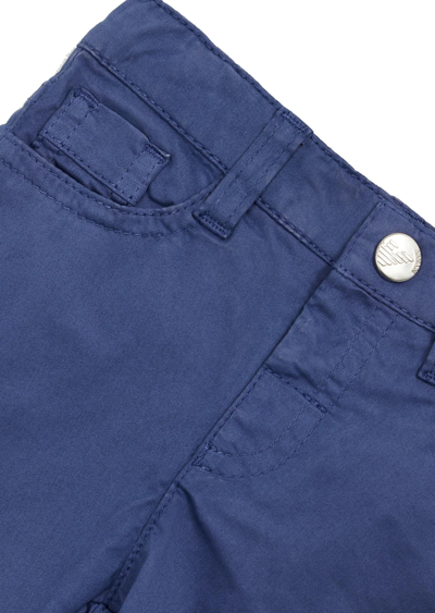 Shop Armani Junior Five-pocket Trousers In Blu