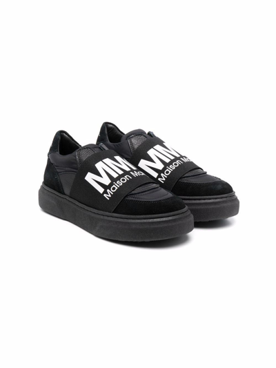 Shop Mm6 Maison Margiela Slip-on Sneakers In Nero