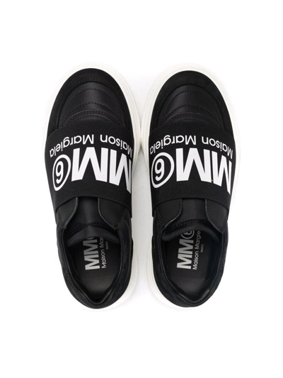 Shop Mm6 Maison Margiela Slip-on Sneakers In Nero