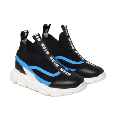 Shop Msgm Slip-on Sneakers In Nero