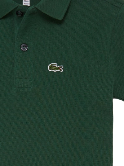 Lacoste Green Logo Polo Shirt In Verde