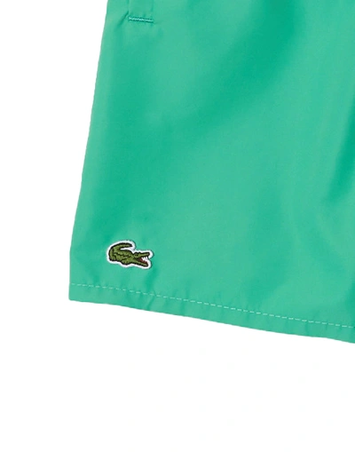 Shop Lacoste Boxer Swimsuit With Logo In Verde