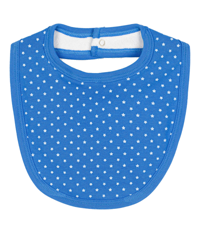 Shop Petit Bateau Bib With Stars In Blu