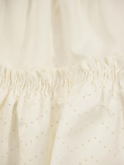 Shop Brunello Cucinelli Skirt With Openwork Pattern In Bianco