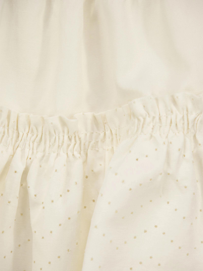 Brunello Cucinelli Skirt With Openwork Pattern In Bianco