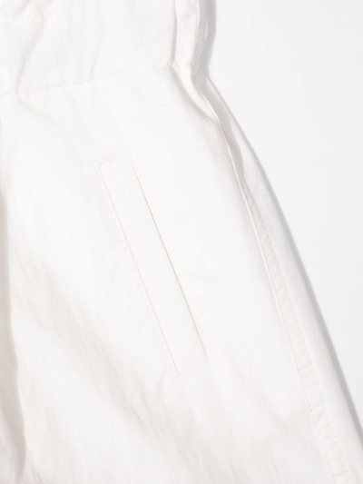 Brunello Cucinelli Flared Elasticated Shorts In Bianco