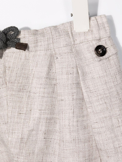 Brunello Cucinelli Trousers With Elastic In Grigio