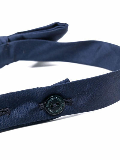 La Stupenderia Solid Color Bow Tie In Blu