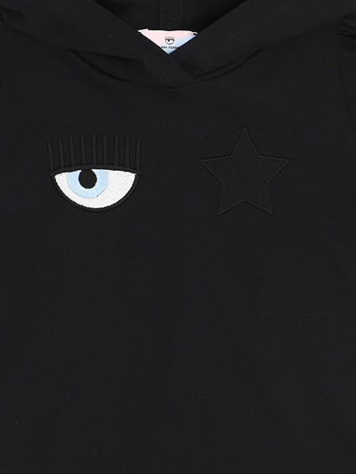 Shop Chiara Ferragni Dress With Eyestar Logo In Nero