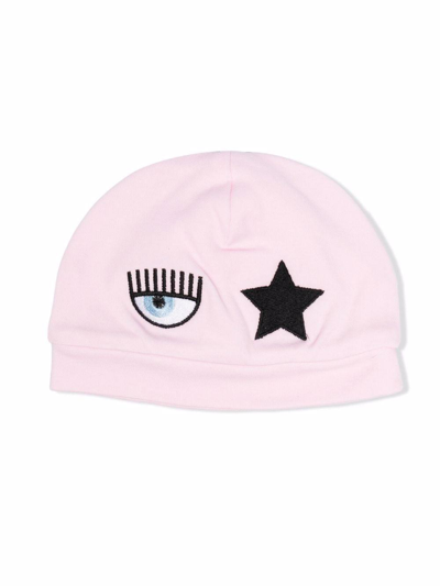Shop Chiara Ferragni Eyestar Hat In Rosa