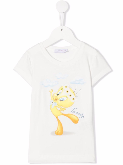 Shop Monnalisa Tweety Print T-shirt In Bianco