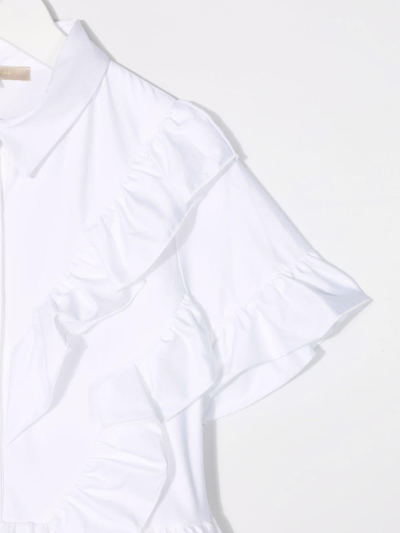 Shop Elie Saab Shirt Dress In Bianco