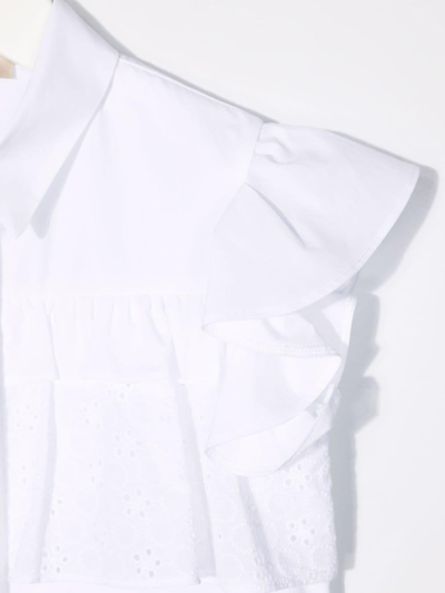 Shop Elie Saab Shirt With Voilant In Bianco