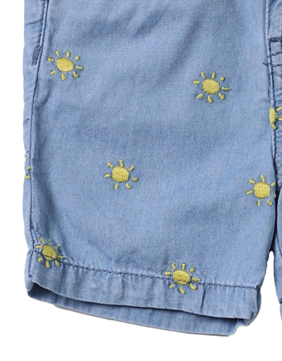 Shop Stella Mccartney Denim Shorts With Embroidery In Jeans