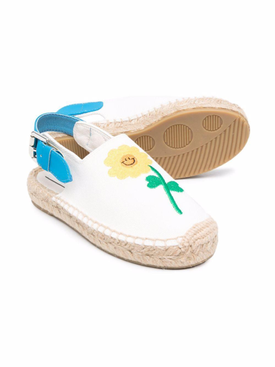 Stella Mccartney Sabot With Embroidery In Bianco