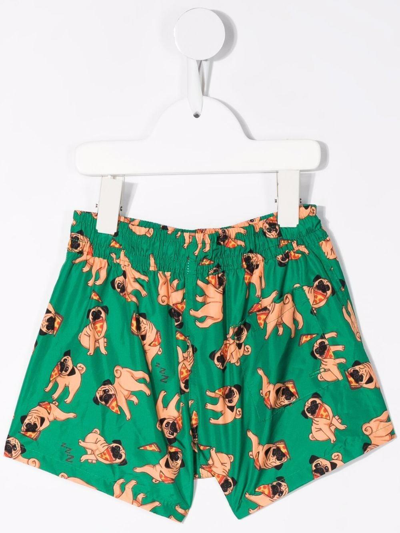 Siola Swim Shorts With Pugs In Verde
