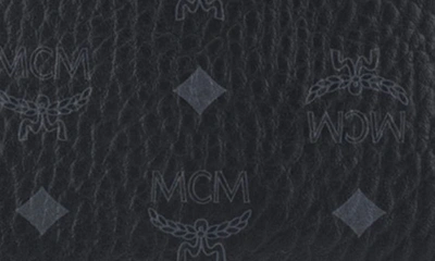 Mcm Small Stark Viestos Coated Canvas Backpack In Black