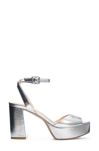 Shop Chinese Laundry Theresa Platform Sandal In Metallic Silver