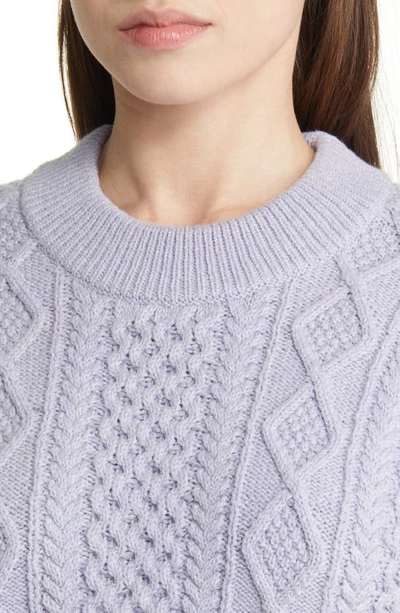 Shop Rails Amy Cable Sweater In Lavender