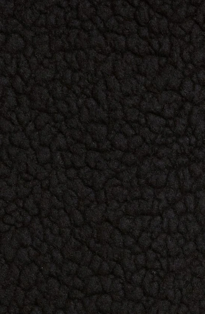 Shop Stone Island Track Top Wool Blend Fleece Zip-up Sweatshirt In Black
