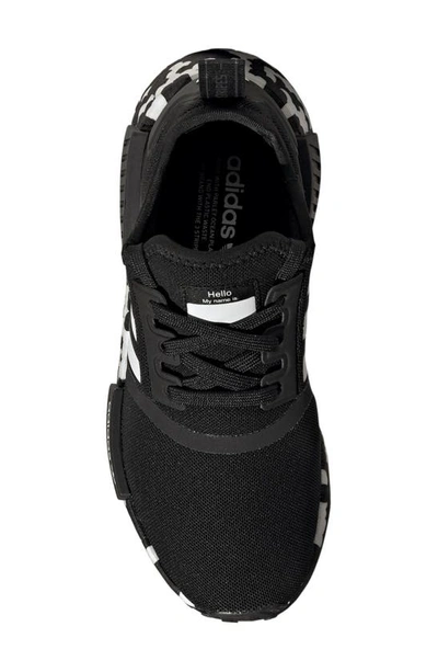 Shop Adidas Originals Kids' Nmd R1 Sneaker In Black/ Black/ White