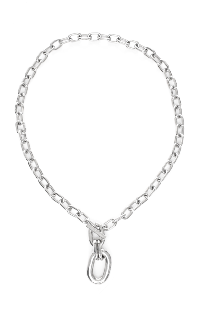 Shop Paco Rabanne Women's Xl Link Pendant Necklace In Silver