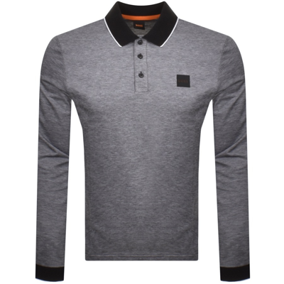 Shop Boss Casual Boss Peoxfordlong Polo T Shirt Grey