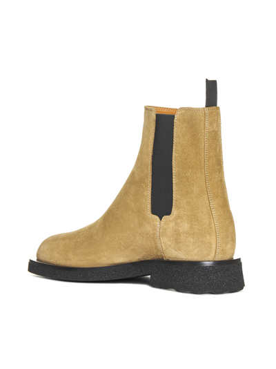 Off-white Spongesole Suede Ankle Boots In Bone