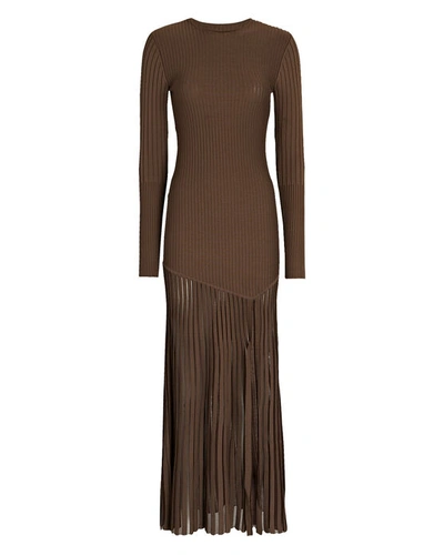 Shop Sir The Label Sylvie Rib Knit Maxi Dress In Brown