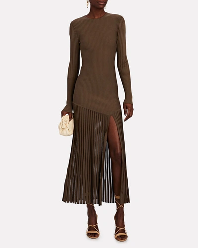 Shop Sir The Label Sylvie Rib Knit Maxi Dress In Brown