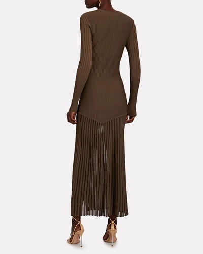 Shop Sir The Label Sylvie Rib Knit Maxi Dress In Brown