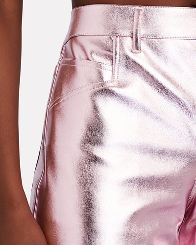 Shop Alix Nyc Jay Vegan Leather Straight-leg Pants In Pink