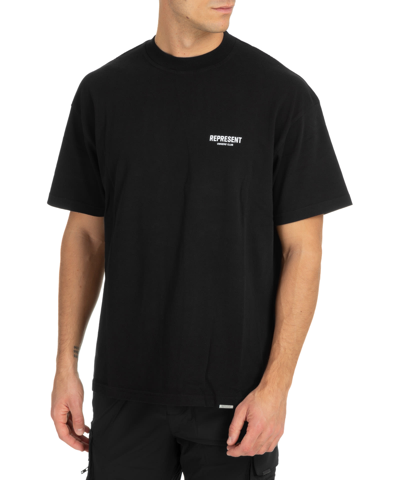 Shop Represent Owners Club Cotton T-shirt In Nero