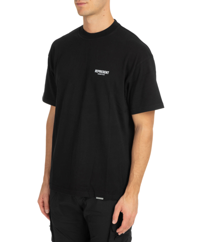 Shop Represent Owners Club Cotton T-shirt In Nero