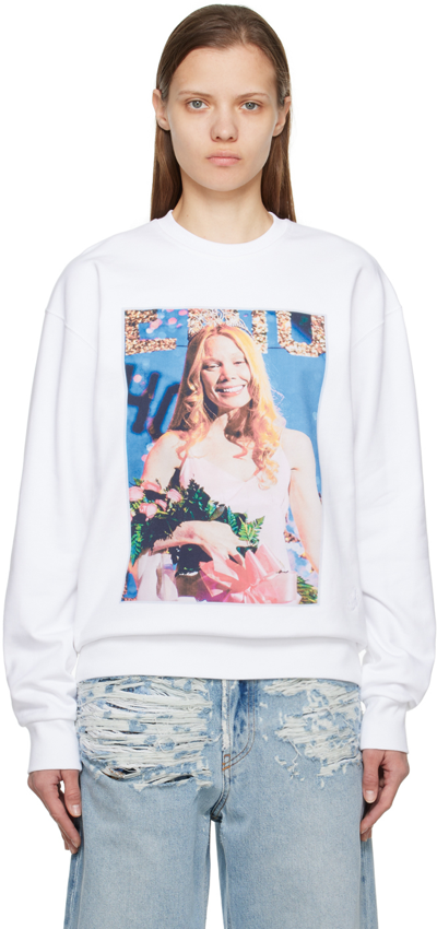 Shop Jw Anderson White Carrie Sweatshirt In 001 White