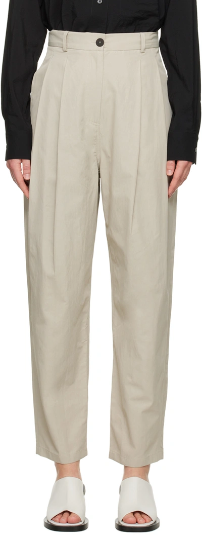 Studio Nicholson Beige Hire Trousers In Dark Stone 20700560 | ModeSens