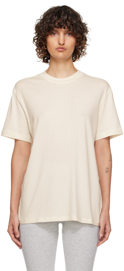 Shop Skims Off-white  Boyfriend Sleep T-shirt In Marble