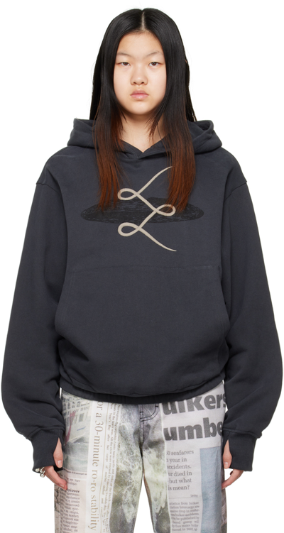 Shop Serapis Gray Globe Hoodie In Grey