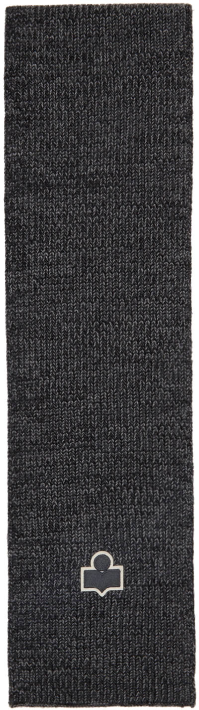Shop Isabel Marant Gray Bady Scarf In 02an Anthracite