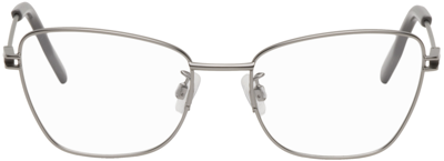 Shop Mcq By Alexander Mcqueen Silver Cat-eye Glasses In 006 Matte Light Ruth