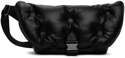 Shop Maison Margiela Black Glam Slam Cycle Messenger Bag In T8013 Black