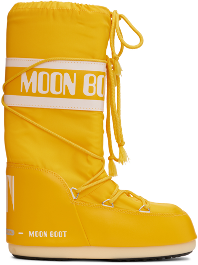 Shop Moon Boot Yellow Icon Boots In 084 Yellow