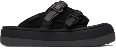 Shop Eytys Ssense Exclusive Black Capri Sandals In Neoprene Black