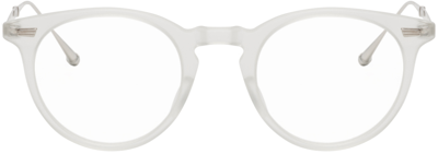 Shop Matsuda Transparent M2026 Glasses In Matte Crystal, Clear